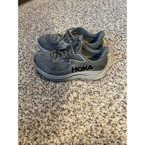 Hoka One Clifton10  Gray Men\'s Size 12 E Wide Great Condition
